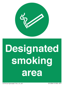 Designated smoking area